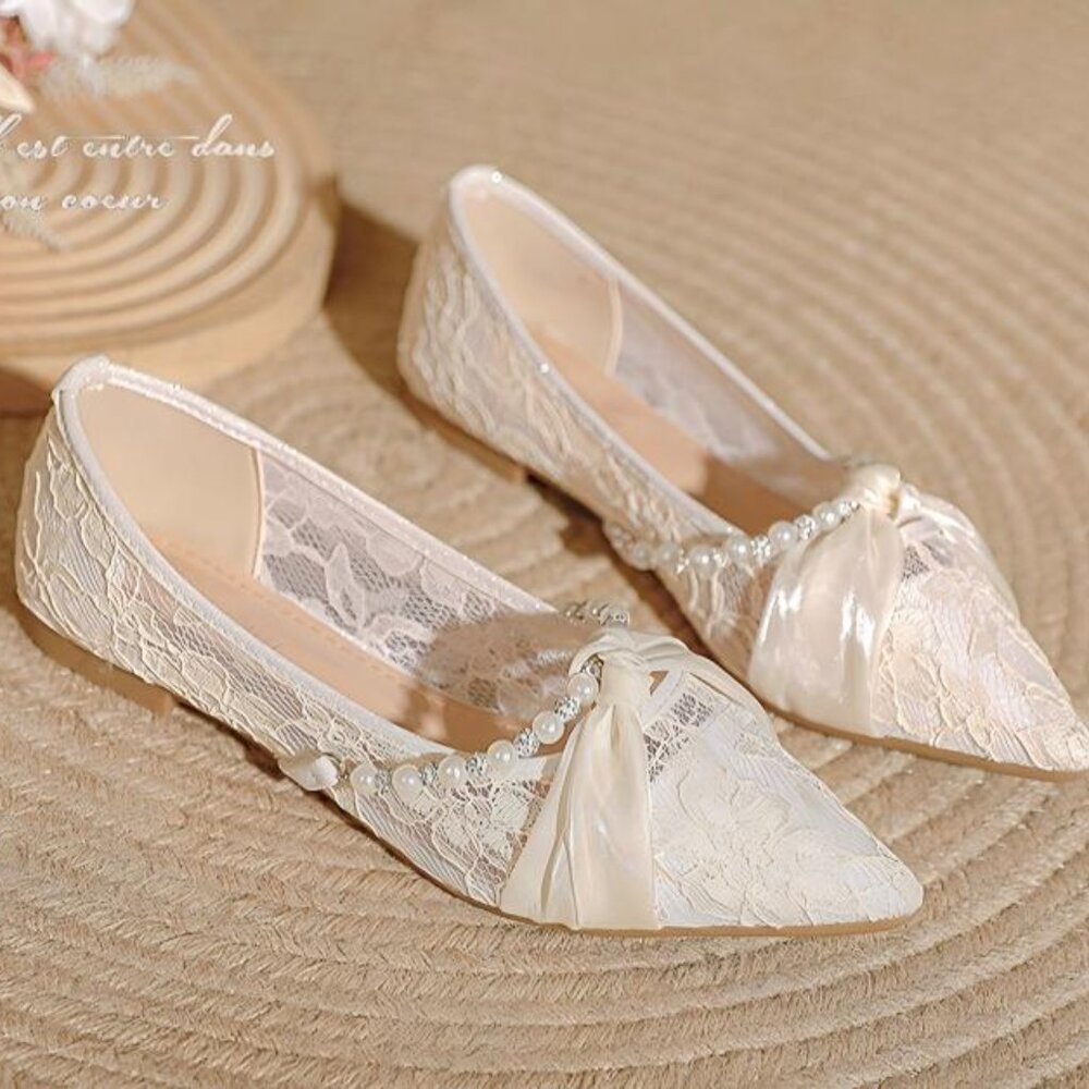 White cream heels